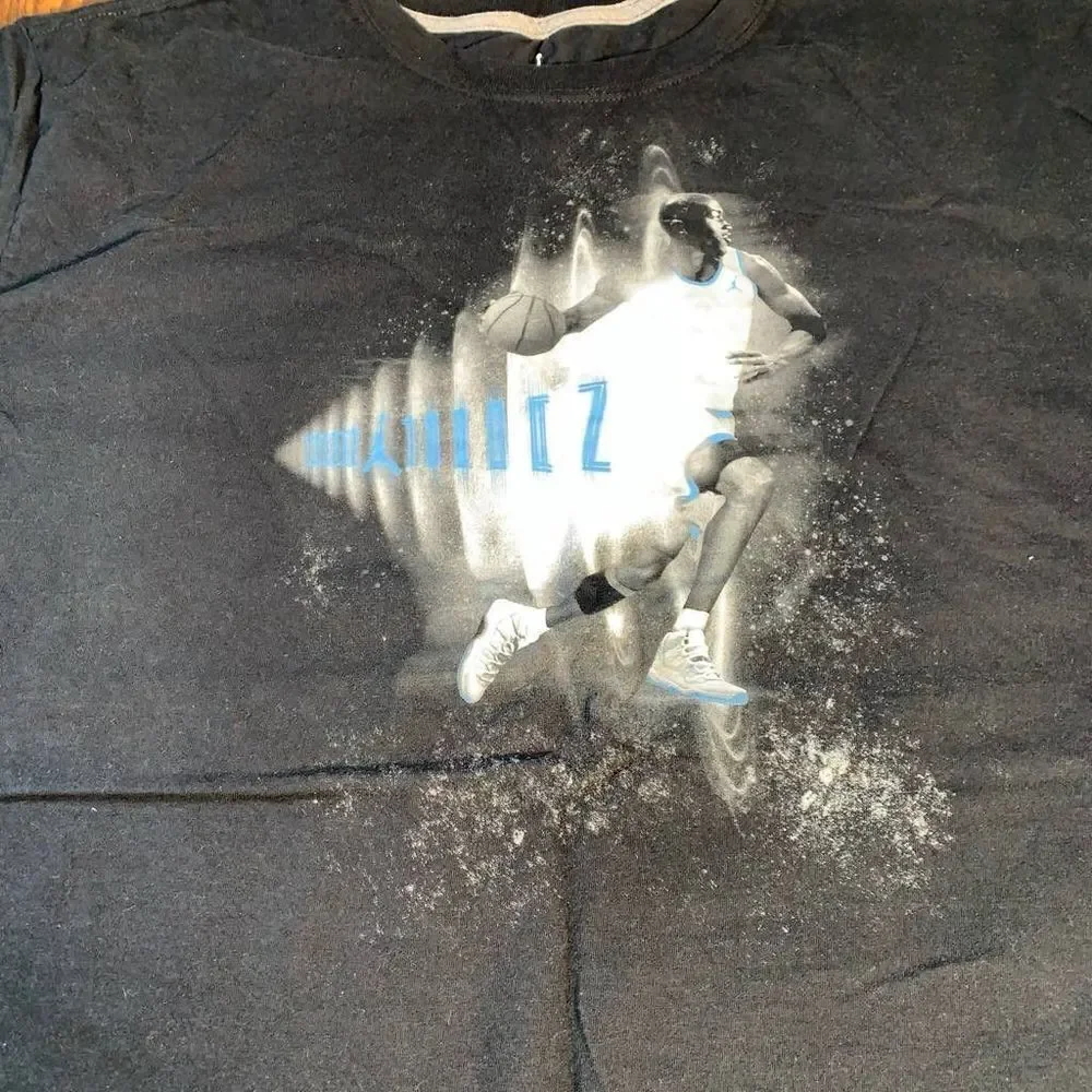 Jordan T-Shirt Men's 2XL Black UNC North Carolina‎ Retro 11s Sneakerhead